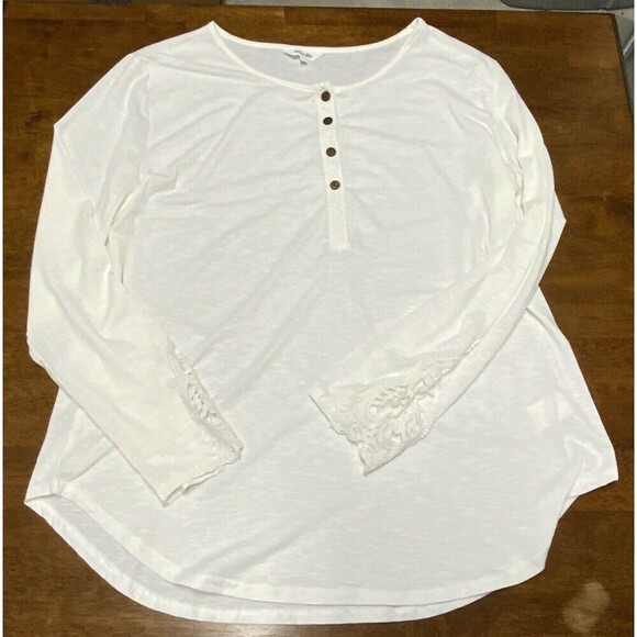 Amaryllis Tops - Amaryllis Woman's Pullover Blouse Top White Size 2X